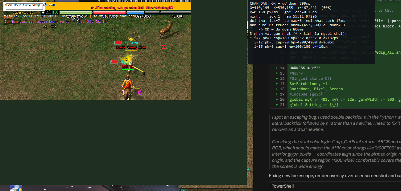 Overlay chặn đầu chạy thật trong game